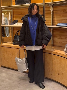 「アイテム（ダウンジャケット/コート）」を使った、ggnogurinさん（レディース・157cm）の秋コーディネート