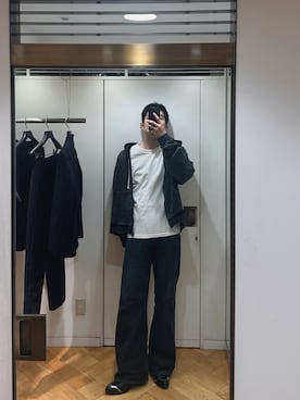 「Acne Studios（アクネストゥディオズ）のアイテム」を使った、Jinさん（メンズ・177cm）の夏コーディネート