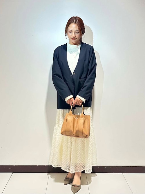 sss.w☆完売品・新品☆ アーバンリサーチ　ノーカラージャケット ツイードVネックロングジャケット（ノーカラージャケット