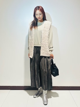 「ドッキングワンピ」｜KAMEさん（レディース・160cm）の秋コーディネート