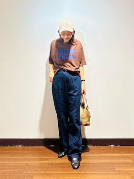 「デニムパンツスタイル」｜KAMEさん（レディース・160cm）の夏コーディネート