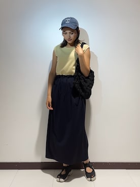 「ドッキングワンピース」｜ameさん（レディース・160cm）の夏コーディネート