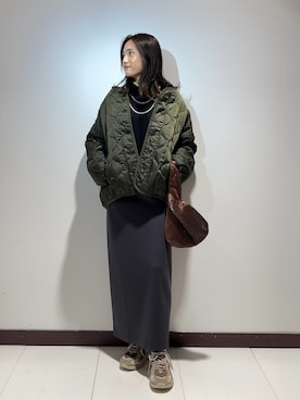 「キルトジャケット」｜「アイテム（ブルゾン）」を使った、ameさん（レディース・160cm）の秋コーディネート