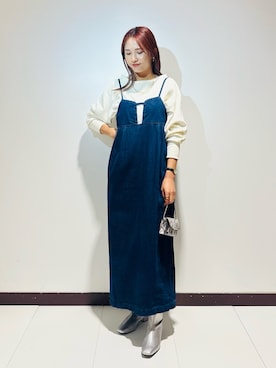 「秋のシャツ着こなし術」｜KAMEさん（レディース・160cm）の秋コーディネート