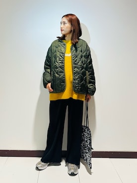 「アイテム（ダウンジャケット/コート）」を使った、KAMEさん（レディース・160cm）の秋コーディネート