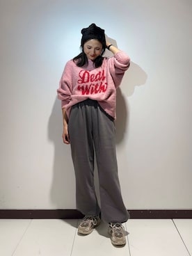 「SMELLY（スメリー）のシャギービーニー（ニットキャップ/ビーニー）」を使った、KAMEさん（レディース・160cm）の秋コーディネート