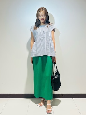 「アイテム（スカート）」を使った、KAMEさん（レディース・160cm）の夏コーディネート