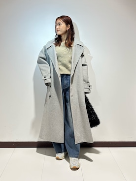 「大人可愛い、シンプル」｜「アイテム（ジャケット/アウター）」を使った、ameさん（レディース・160cm）の冬コーディネート
