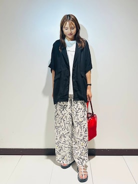 「ドルマンスリーブ」｜「アイテム（その他アウター）」を使った、ameさん（レディース・160cm）の夏コーディネート