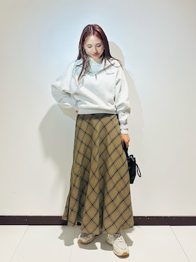 「秋のシャツ着こなし術」｜KAMEさん（レディース・160cm）の秋コーディネート