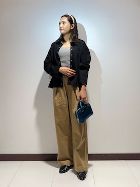 「ITEMS URBANRESEARCH（アイテムズ アーバンリサーチ）のアイテム（チノパンツ）」を使った、KAMEさん（レディース・160cm）の夏コーディネート