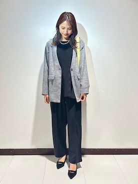 「アイテム（セットアップ）」を使った、KAMEさん（レディース・160cm）の冬コーディネート