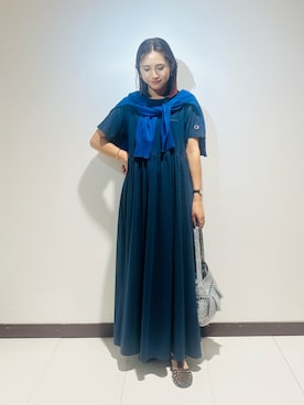 「クリアサンダル」｜KAMEさん（レディース・160cm）の夏コーディネート