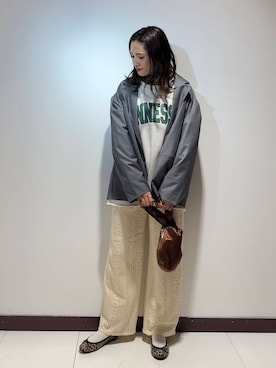 「オーバーサイズジャケット」｜KAMEさん（レディース・160cm）の秋コーディネート