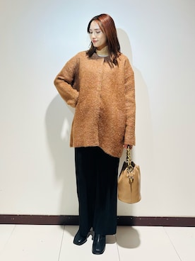 「プリーツパンツ」｜KAMEさん（レディース・160cm）の秋コーディネート