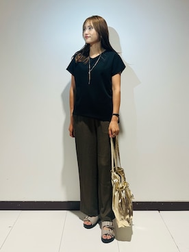 「アイテム（パンツ）」を使った、KAMEさん（レディース・160cm）の夏コーディネート