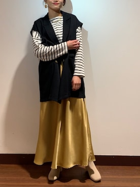 「テーラード」｜「アイテム（その他アウター）」を使った、ameさん（レディース・160cm）の春コーディネート