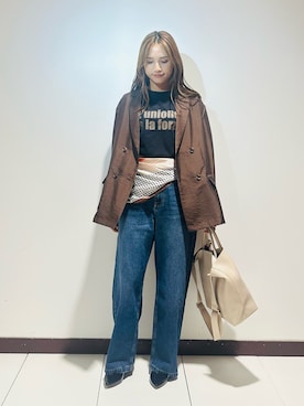 「アイテム（その他アウター）」を使った、KAMEさん（レディース・160cm）の秋コーディネート