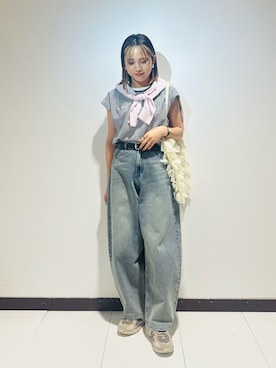 「帰省コーデ」｜KAMEさん（レディース・160cm）の春コーディネート