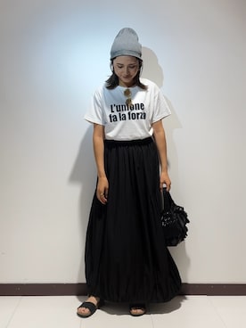 「バルーンスカート」｜ameさん（レディース・160cm）の夏コーディネート