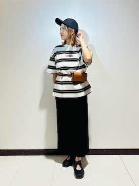 「LOTTO（ロット）のアイテム」を使った、KAMEさん（レディース・160cm）の夏コーディネート