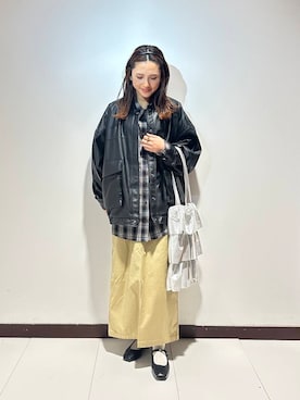 「アイテム（バレエシューズ）」を使った、ameさん（レディース・160cm）の春コーディネート