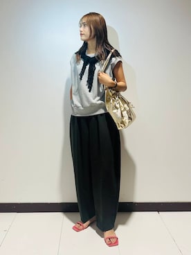 「ママコーデ」｜「アイテム（財布/小物）」を使った、ameさん（レディース・160cm）の夏コーディネート