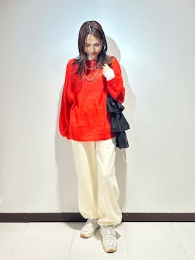 「アーバンリサーチ」｜「アイテム（スウェットパンツ）」を使った、ameさん（レディース・160cm）の冬コーディネート