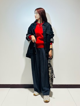 「アイテム（ニット/セーター）」を使った、KAMEさん（レディース・160cm）の秋コーディネート