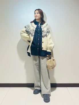 「ITEMS URBANRESEARCH（アイテムズ アーバンリサーチ）のアイテム」を使った、KAMEさん（レディース・160cm）の冬コーディネート