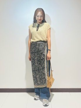 「アイテム（メガネ）」を使った、KAMEさん（レディース・160cm）の秋コーディネート