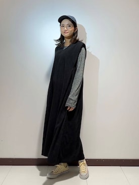 「アイテム（ワンピース/ドレス）」を使った、KAMEさん（レディース・160cm）の秋コーディネート