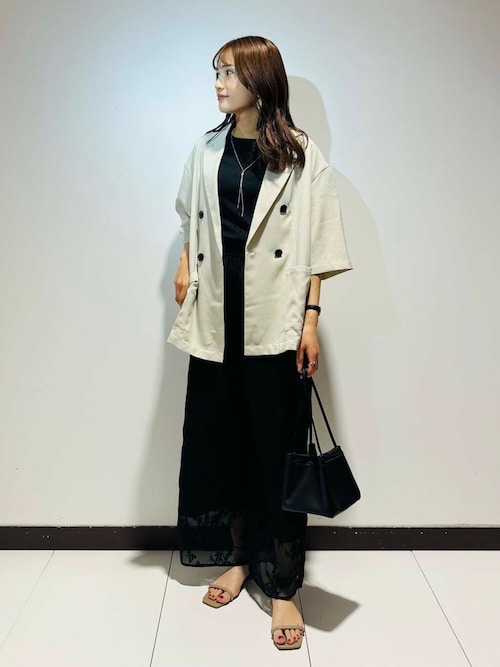 セール】リネンライクハーフスリーブジャケット（その他アウター