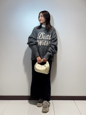 「スカートコーデ」｜KAMEさん（レディース・160cm）の冬コーディネート