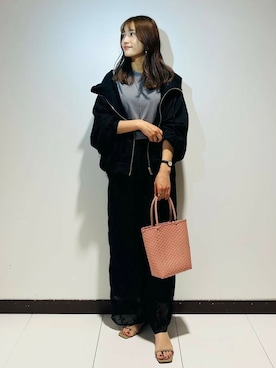 「シアーパンツ」｜KAMEさん（レディース・160cm）の夏コーディネート