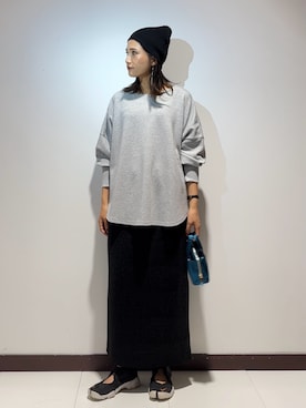 「ダンボールプルオーバー」｜ameさん（レディース・160cm）の秋コーディネート