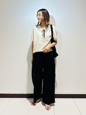 「F by ROSSO（エフバイロッソ）のアイテム」を使った、KAMEさん（レディース・160cm）の夏コーディネート