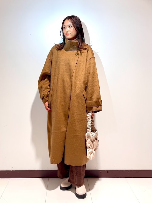 ランウェイモデル✨ALEXANDER WANG ウール レザー等 ミックスコート アイテムズ アーバンリサーチ ITEMS URBAN RESEARCH ウールミックス