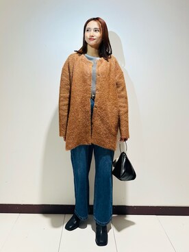 「SENSE OF PLACE by URBAN RESEARCH（センスオブプレイスバイアーバンリサーチ）のフープハンドルバッグ（ハンドバッグ）」を使った、KAMEさん（レディース・160cm）の秋コーディネート
