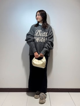 「スカートコーデ」｜KAMEさん（レディース・160cm）の冬コーディネート