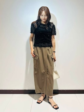 「ラップスカート」｜ameさん（レディース・160cm）の夏コーディネート