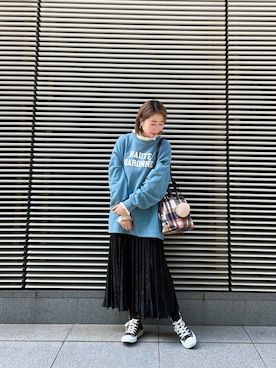 「サマンサタバサ」｜「アイテム（スウェット）」を使った、strakuさん（レディース・160cm）の秋コーディネート