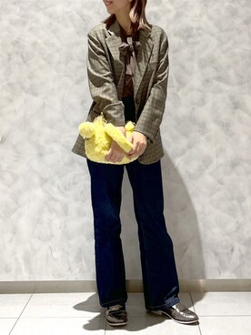 「COCO DEAL（ココディール）のアイテム（テーラードジャケット）」を使った、strakuさん（レディース・160cm）の秋コーディネート