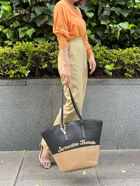 「カゴトート」｜strakuさん（レディース・160cm）の春コーディネート