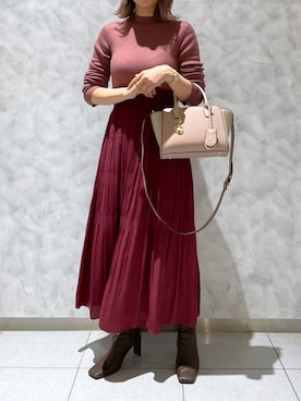 「サマンサタバサ」｜「アイテム（ワンピース/ドレス）」を使った、strakuさん（レディース・160cm）の冬コーディネート