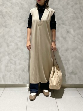 「サマンサタバサ」｜「アイテム（ワンピース/ドレス）」を使った、strakuさん（レディース・160cm）の秋コーディネート
