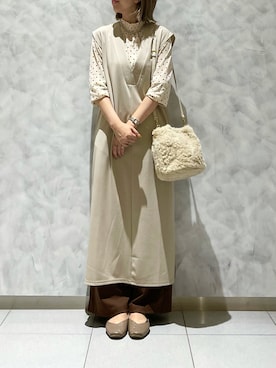 「サマンサタバサ」｜「アイテム（ワンピース/ドレス）」を使った、strakuさん（レディース・160cm）の秋コーディネート