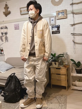 「SMITH'S（スミス）のアイテム（ジャケット/アウター）」を使った、kibecchiさん（メンズ・170cm）の冬コーディネート