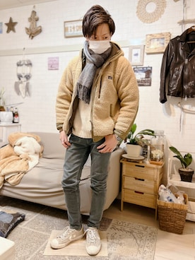 「BAYFLOW（ベイフロー）のアイテム（ブルゾン）」を使った、kibecchiさん（メンズ・170cm）の冬コーディネート