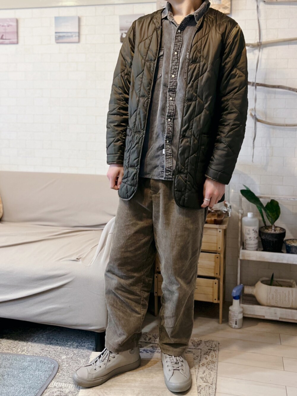 【美品】コンバース　オールスター　スタジャン　グレー　ワッペン　Mサイズ コンバース オールスター スタジャンワッペン HI - メルカリ